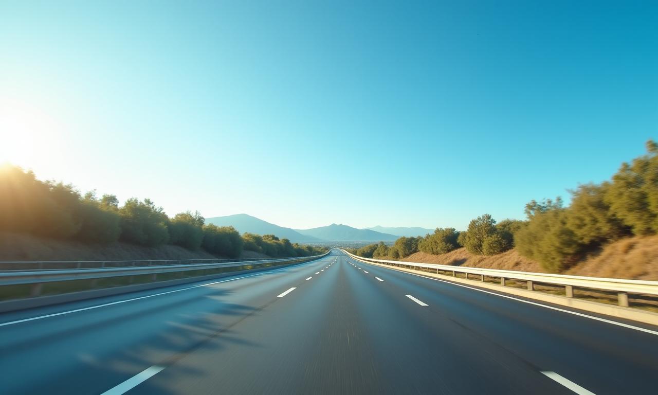 Autopista moderna en México con cielo despejado