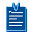 Icono de un documento con un clip